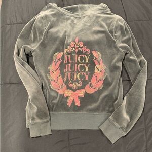 Juicy Couture Olive Green Velour Sweatshirt